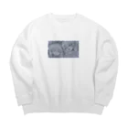 とどのつまりの孤独死、線画 Big Crew Neck Sweatshirt