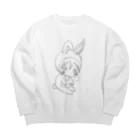 dopperuのおこうさちゃん Big Crew Neck Sweatshirt