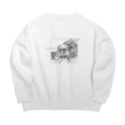 うなぎ屋の追い風龍 Big Crew Neck Sweatshirt