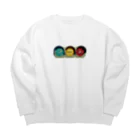 ぷにおもちSHOPのウキウキ信号機 Big Crew Neck Sweatshirt