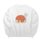 結來のさじ持ちプッケ Big Crew Neck Sweatshirt