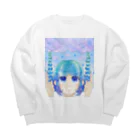 Lutzのアメフラシちゃん Big Crew Neck Sweatshirt