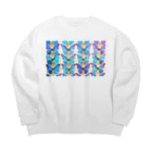 わせのモルフォ蝶 Big Crew Neck Sweatshirt