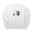 MINI BANANA ゴリラの親子のMINI BANANA バスケットゴリラ親子 Big Crew Neck Sweatshirt