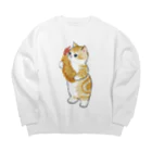 mofusandのえびふらいに恋するにゃん Big Crew Neck Sweatshirt