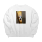 miii0314の猿期なポメ Big Crew Neck Sweatshirt