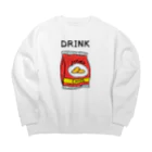 gemgemshopのポテチは飲み物 Big Crew Neck Sweatshirt