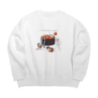 はちわれくりーむのいくらですか？ Big Crew Neck Sweatshirt