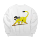 日本モンキーセンターのボリビアリスザルの親子 Big Crew Neck Sweatshirt