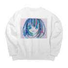 二枚舌ねこの@お仕事募集中！のうるうるTシャツ Big Crew Neck Sweatshirt