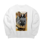 うさぎのお店.のおすましぽてお. Big Crew Neck Sweatshirt