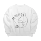 Shinya_rocketのオーサム！シロクマくん/線ver. Big Crew Neck Sweatshirt