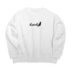 ハチワレ猫　ハチのお店のハチワレ猫　ハチ ロゴ背面ver. Big Crew Neck Sweatshirt