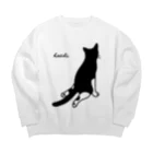 ハチワレ猫　ハチのお店のハチワレ猫　ハチ Big 背面 ver. Big Crew Neck Sweatshirt