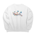 WAMI ARTの喜びに生きるタツ Big Crew Neck Sweatshirt