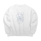 モノクロしとぴっちゃんの図形 正○角形 Big Crew Neck Sweatshirt