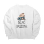 atelier✳︎miraのBIG PIG BALLERINA! Big Crew Neck Sweatshirt