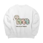 K.Sasara 公式キャラクターショップの恐竜のいる毎日（メガネ） Big Crew Neck Sweatshirt