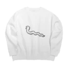 mikitoartのへび Big Crew Neck Sweatshirt