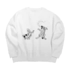 ぎんぺーのしっぽのハイエナとリカオン Big Crew Neck Sweatshirt