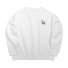 ヒポポンゴのはたらくアライグマ Big Crew Neck Sweatshirt