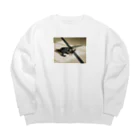 サカナのmarble-choco Big Crew Neck Sweatshirt