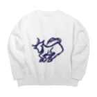 バハムートの牛 Big Crew Neck Sweatshirt