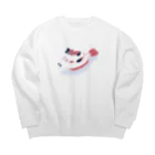 nananaのさかなのタクシーに乗るねこ Big Crew Neck Sweatshirt