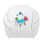 pesty_pupil designsの綺麗好きの極楽タイム Big Crew Neck Sweatshirt