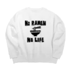 麦畑のNO RAMEN NO LIFE Big Crew Neck Sweatshirt