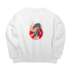 しおしおのパン屋のひのたま Big Crew Neck Sweatshirt