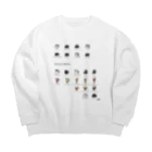 喫茶角砂糖のDrink MENU 白 Big Crew Neck Sweatshirt