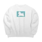 掛布団　ぬくぬの走るウエスティ Big Crew Neck Sweatshirt