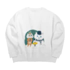 wokasinaiwoのトナカイなアポロン Big Crew Neck Sweatshirt