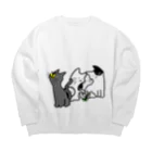 モモタンショップのネコさんデザイン Big Crew Neck Sweatshirt