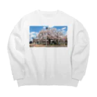 kyotomatoのまぶしい京都の春 Big Crew Neck Sweatshirt