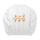 ベースボール一八の野球迷彩柄レッド系 Big Crew Neck Sweatshirt