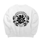 ほくざん会  apparelのHOKUZANKAI   【 BLACK TYPO 】 Big Crew Neck Sweatshirt