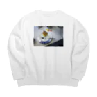 クツナ ノリコのyellow_1 Big Crew Neck Sweatshirt