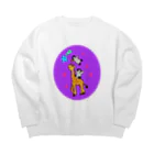 へんてこ屋さんのお星さまのキリンとペンギン　ユメカワver Big Crew Neck Sweatshirt