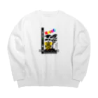 トライバルデザイナー鵺右衛門@仕事募集中の牛! 象! ネタシリーズ Big Crew Neck Sweatshirt