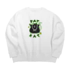 𝖞𝖆𝖌𝖎'𝖘 𝖘𝖒𝖔𝖐𝖊のFAT RAT グリーン Big Crew Neck Sweatshirt