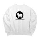 trill. 日本スピッツグッズのお店の【Shadow】Japanesespitz Big Crew Neck Sweatshirt