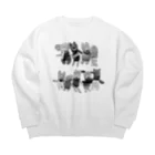 ms_pocheのモノクロアニマルズ！ Big Crew Neck Sweatshirt