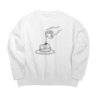 かぶとらのゆるいねこ　「すしねこ」 Big Crew Neck Sweatshirt