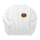 be_smileのトイプードルイラスト Big Crew Neck Sweatshirt