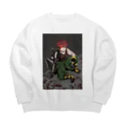 okomenoyakataのそれは機械生命体 Big Crew Neck Sweatshirt