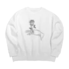 ロマンティック物語の薔薇の花言葉 Big Crew Neck Sweatshirt