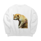 柴犬しばわんこhana873の微妙な表情のもふもふ柴犬しばいぬ Big Crew Neck Sweatshirt