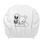 yuringのぱおんくんとうさはねちゃん。 Big Crew Neck Sweatshirt